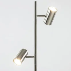 Straluma 2-Lichts vloerlamp nikkel met dimbare spots><noscript><img width=