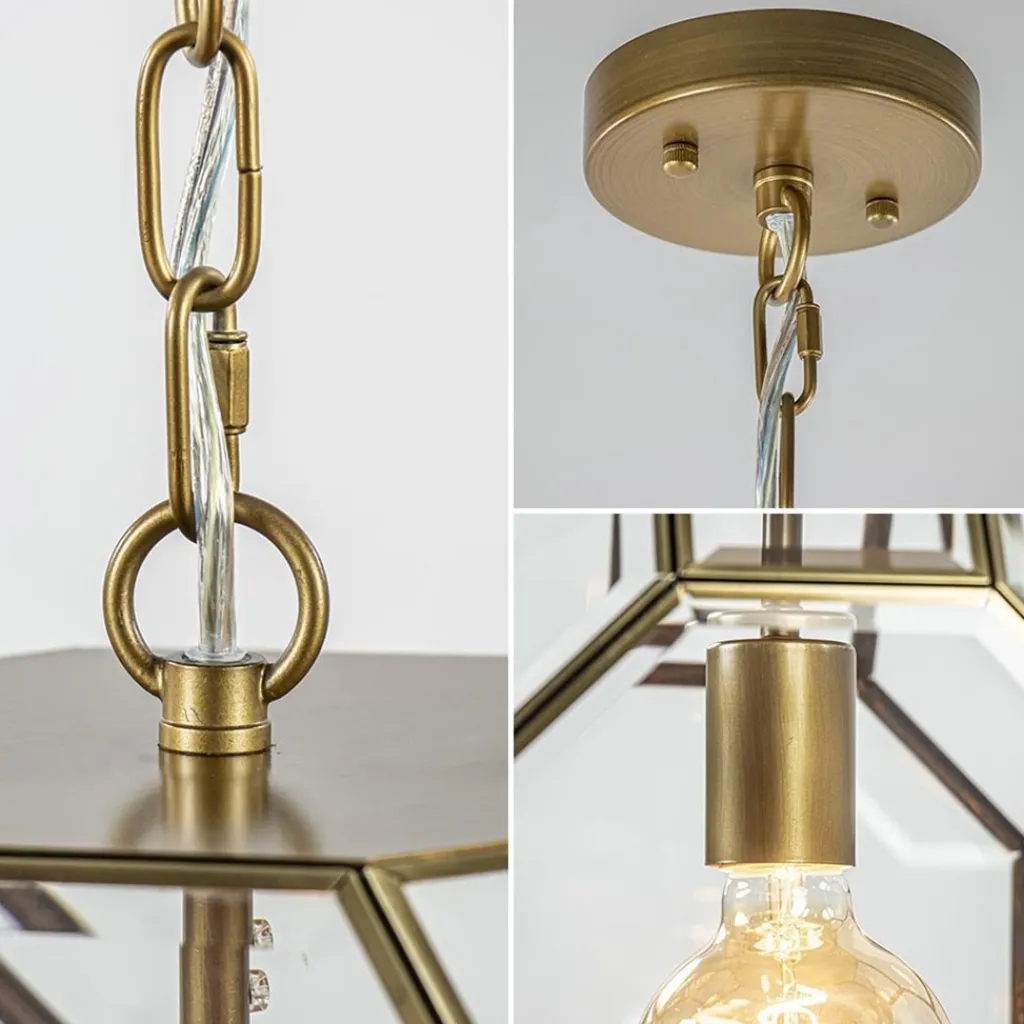 Straluma Light & Living hanglamp Lennox brons met helder glas> Light and Living|Keukenverlichting