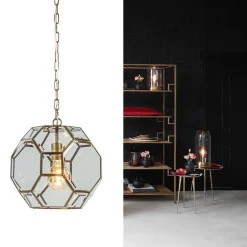 Straluma Light & Living hanglamp Lennox brons met helder glas><noscript><img width=