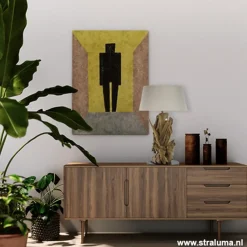 Straluma Light & Living lampvoet hout + zwart><noscript><img width=