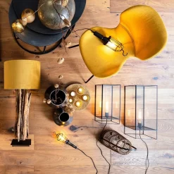 Straluma Light & Living tafellamp Solas zwart met glas><noscript><img width=