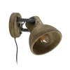 Straluma Light & Living wandlamp Ilanio hout met metaal> Light and Living|Woonkamerlampen
