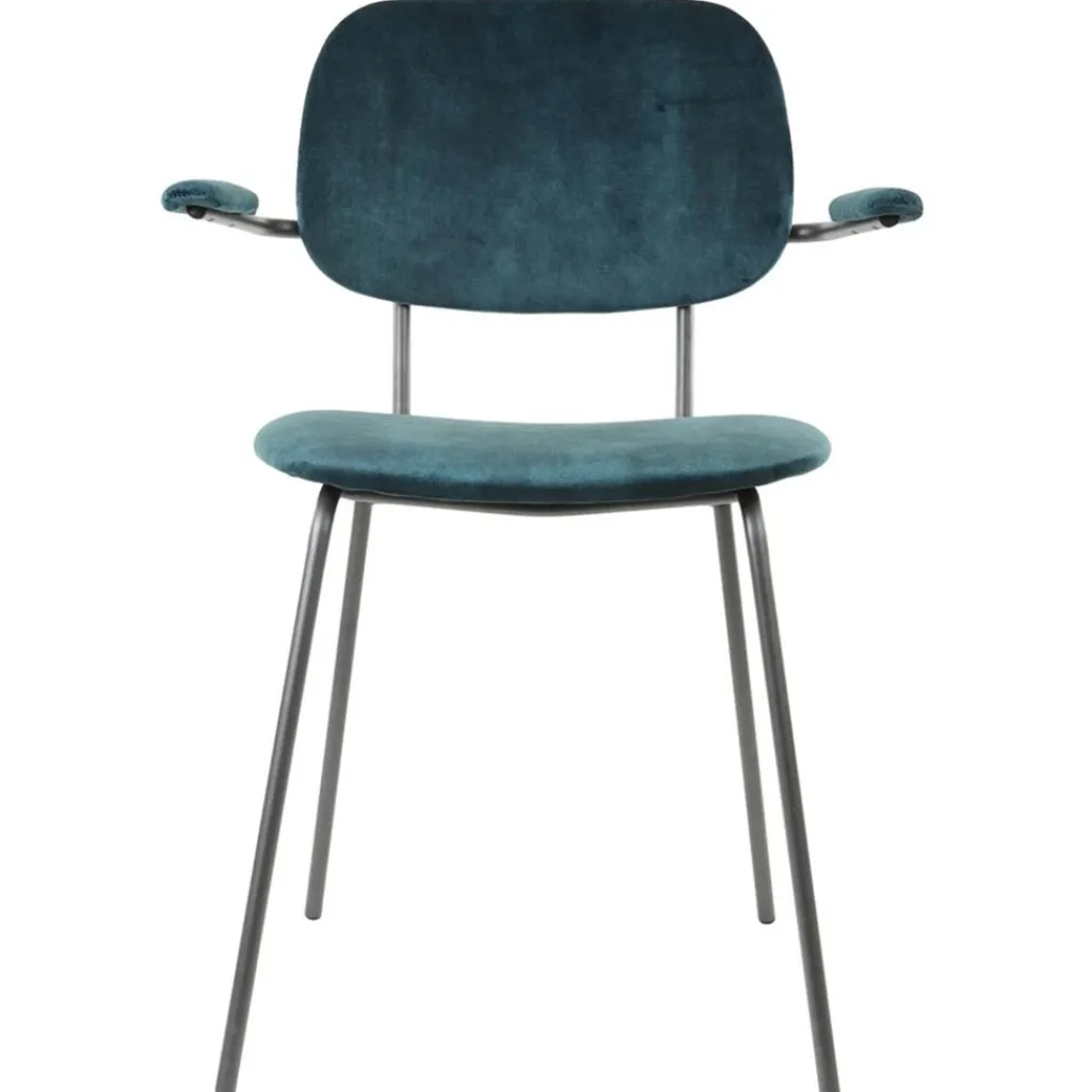 Straluma Light and Living eetkamerstoel Emma velvet petrol> Light and Living|Eetkamerstoelen