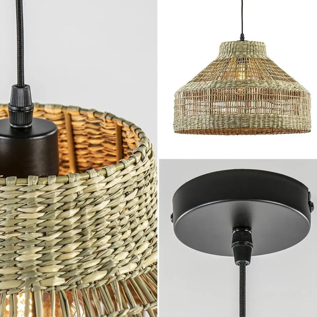 Straluma Light and Living hanglamp Latika zeegras naturel> Light and Living|Woonkamerlampen