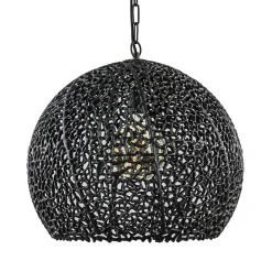 Straluma Light and Living hanglamp Sinula mat zwart 45 cm> Light and Living|Eetkamerverlichting
