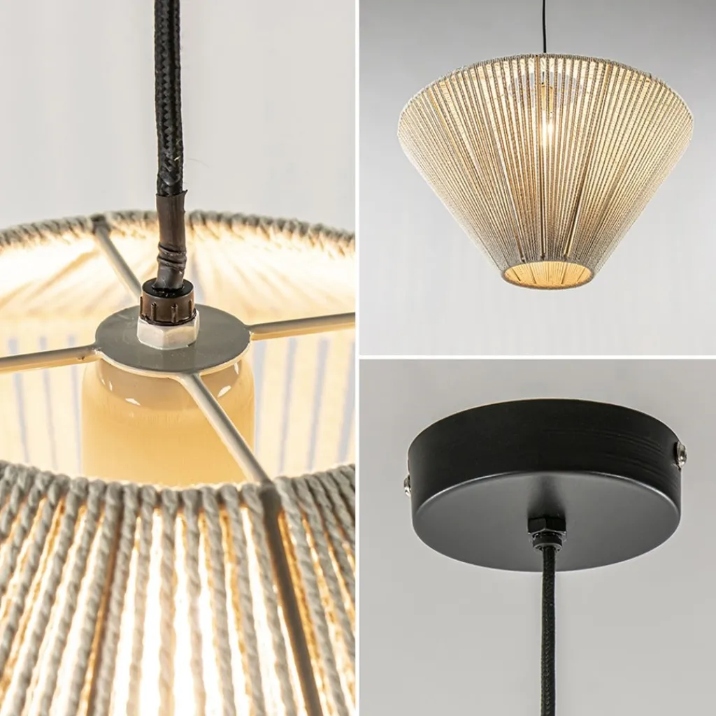 Straluma Light and Living hanglamp Felida crème 53 cm> Hanglampen|Eettafellampen