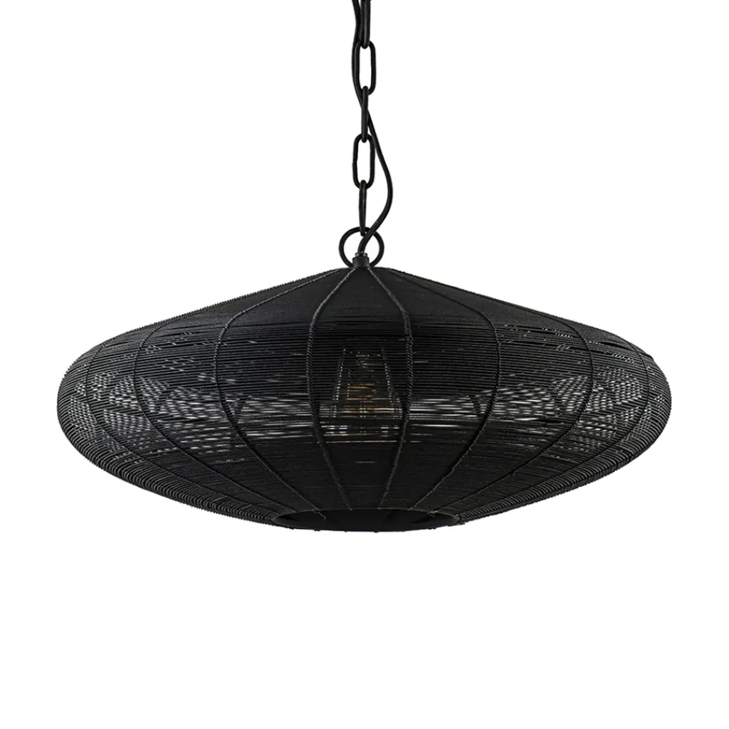 Straluma Light and Living hanglamp Bahoto mat zwart 51 cm> Hanglampen|Eettafellampen