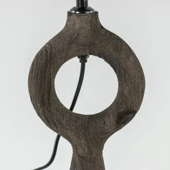 Straluma Light and Living lampvoet Sabuli donker bruin hout> Tafellampen|Lampenvoeten