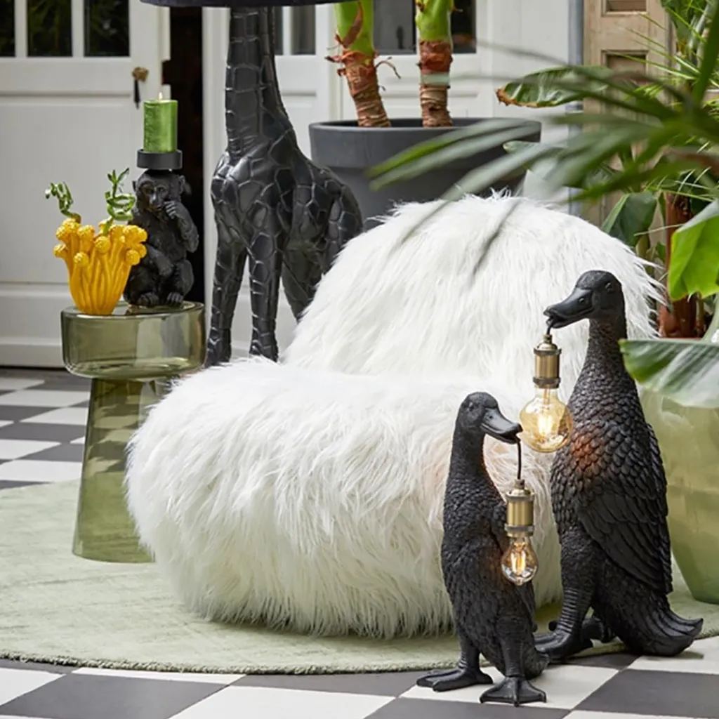 Straluma Light and Living tafellamp Duck mat zwart met brons> Light and Living|Woonkamerlampen