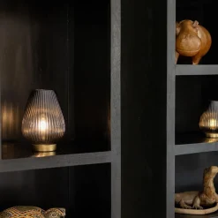 Straluma Light and Living tafellamp Tajera op batterij grijs/goud><noscript><img width=