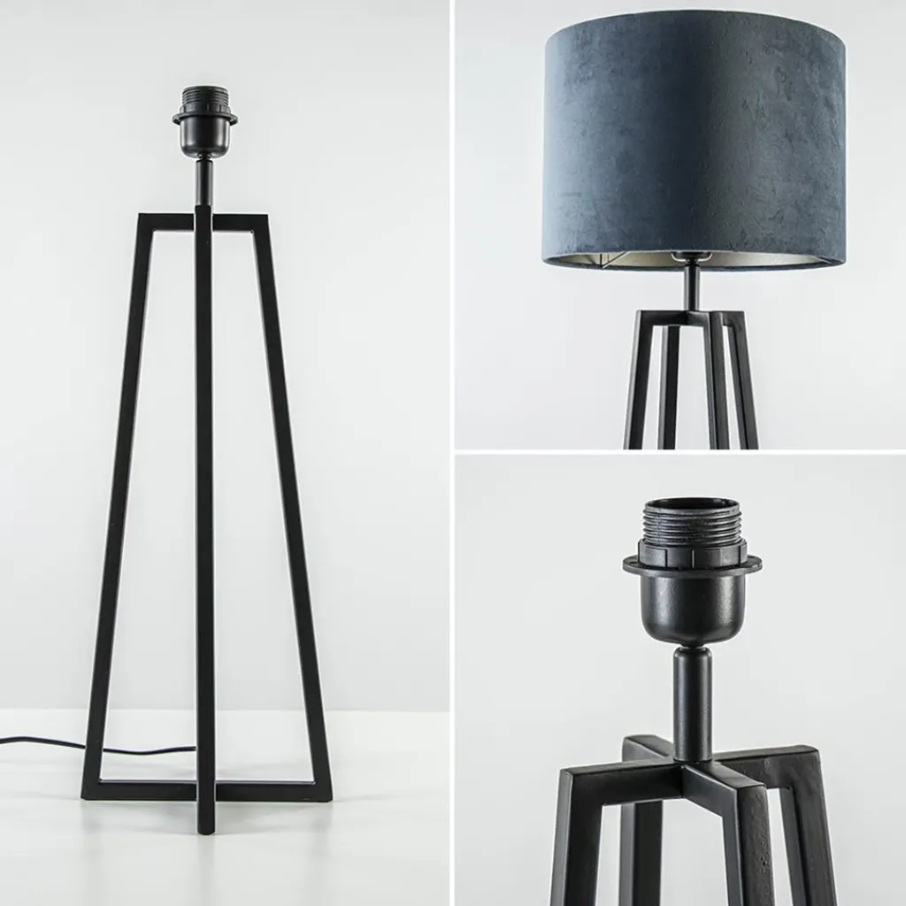 Straluma Light and Living tafellamp Miley mat zwart> Lampenvoeten|Light and Living