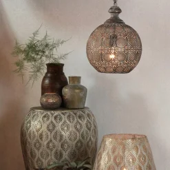 Straluma Light Living hanglamp Ananya bruin-goud><noscript><img width=