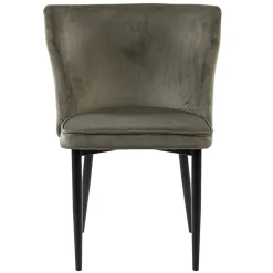 Straluma Luxe eetkamerstoel taupe met zwarte poot> Eetkamerstoelen
