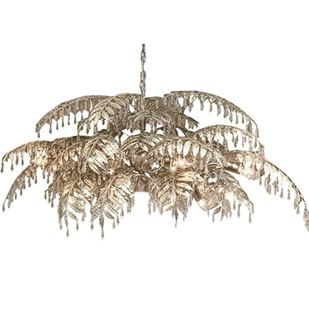 Straluma Luxe eettafelhanglamp palm oud zilver> Eettafellampen|Keukenverlichting