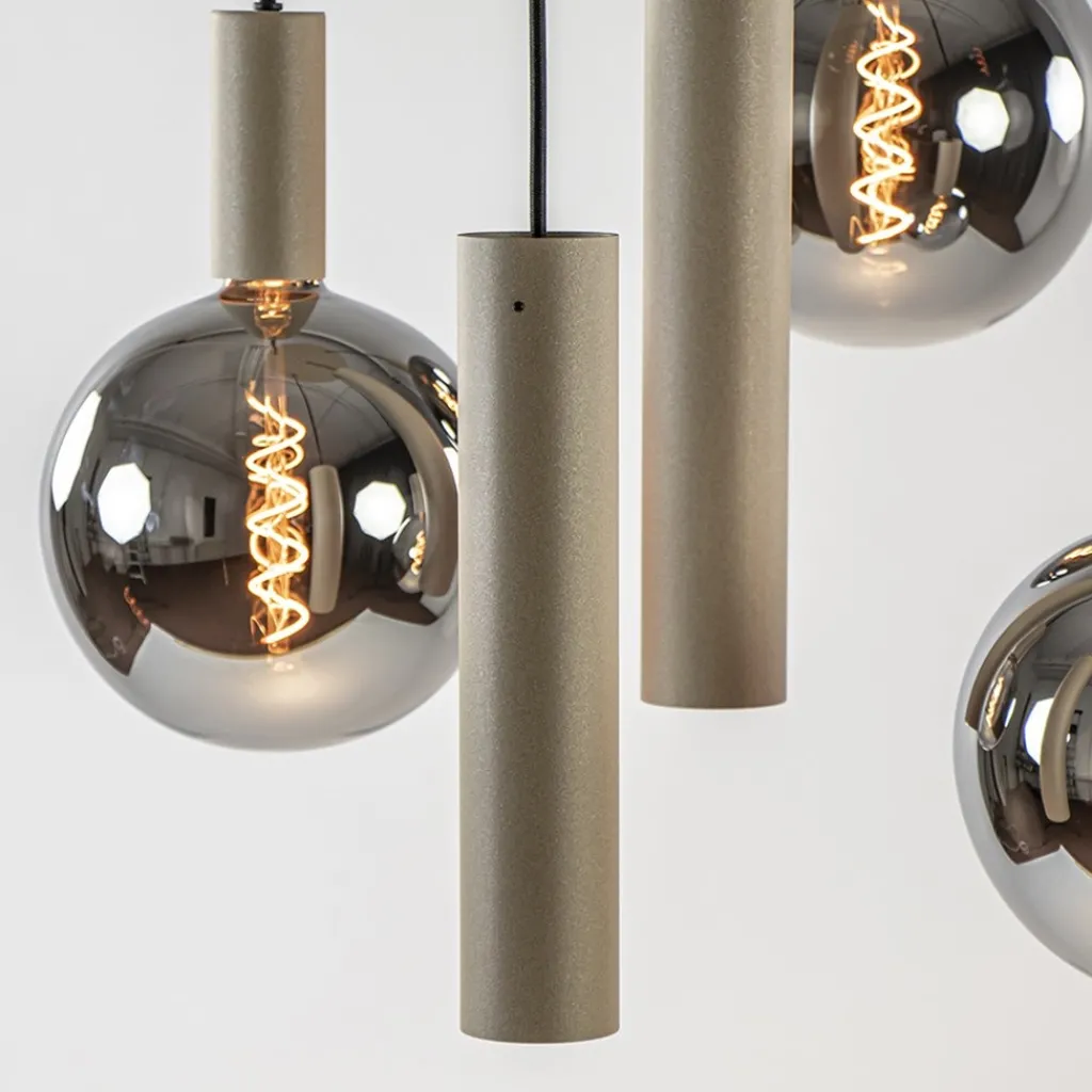 Straluma Luxe hanglamp 5-lichts rond quartz> Hanglampen|Eettafellampen