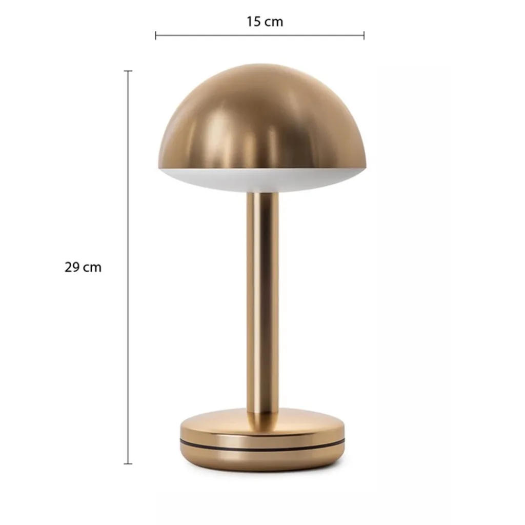 Straluma Luxe LED tafellamp oplaadbaar goud dimbaar> Tafellampen|Buitenlampen