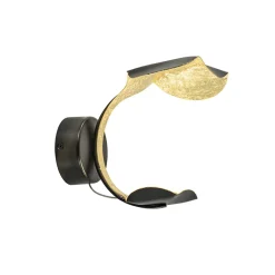 Straluma Luxe LED wandlamp zwart met goldleaf> Wandlampen|LED Wandlampen