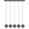 Straluma Luxe 5-lichts eettafelhanglamp smoke glas met verloop> Eettafellampen|Pendel Lampen