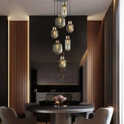 Straluma Luxe 7-lichts videlamp zwart/brons met smoke glas><noscript><img width=