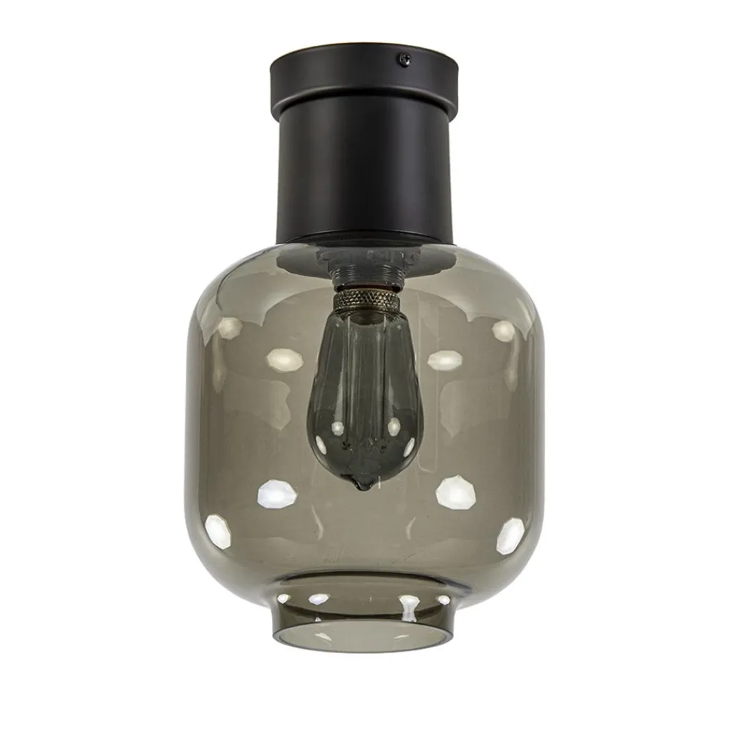 Straluma Luxe plafondlamp met zwart glas> Woonkamerlampen|Slaapkamerlampen