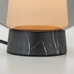 Straluma Luxe tafellamp smoke/titanium glas met zwart marmer><noscript><img width=