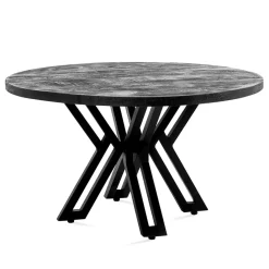 Straluma Mango houten bijzettafel zwart Ø60 cm> Bijzettafels|Salontafels