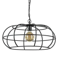 Straluma Mat zwart metalen hanglamp Imelda Light and Living> Eettafellampen|Light and Living