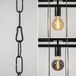 Straluma Mat zwart metalen hanglamp Rings><noscript><img width=
