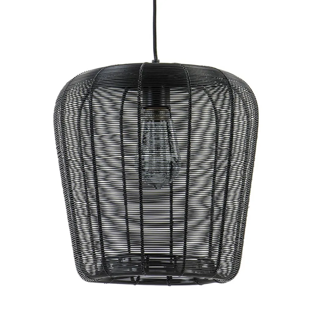Straluma Mat zwarte hanglamp Adeta Light and Living> Draadlampen|Light and Living