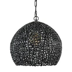 Straluma Mat zwarte hanglamp Sinula Light and Living> Light and Living|Woonkamerlampen