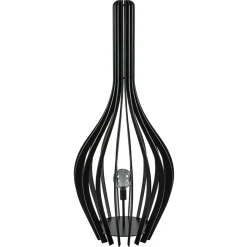 Straluma Mat zwarte houten vloerlamp kegel groot> Vloerlampen|Botanische Verlichting