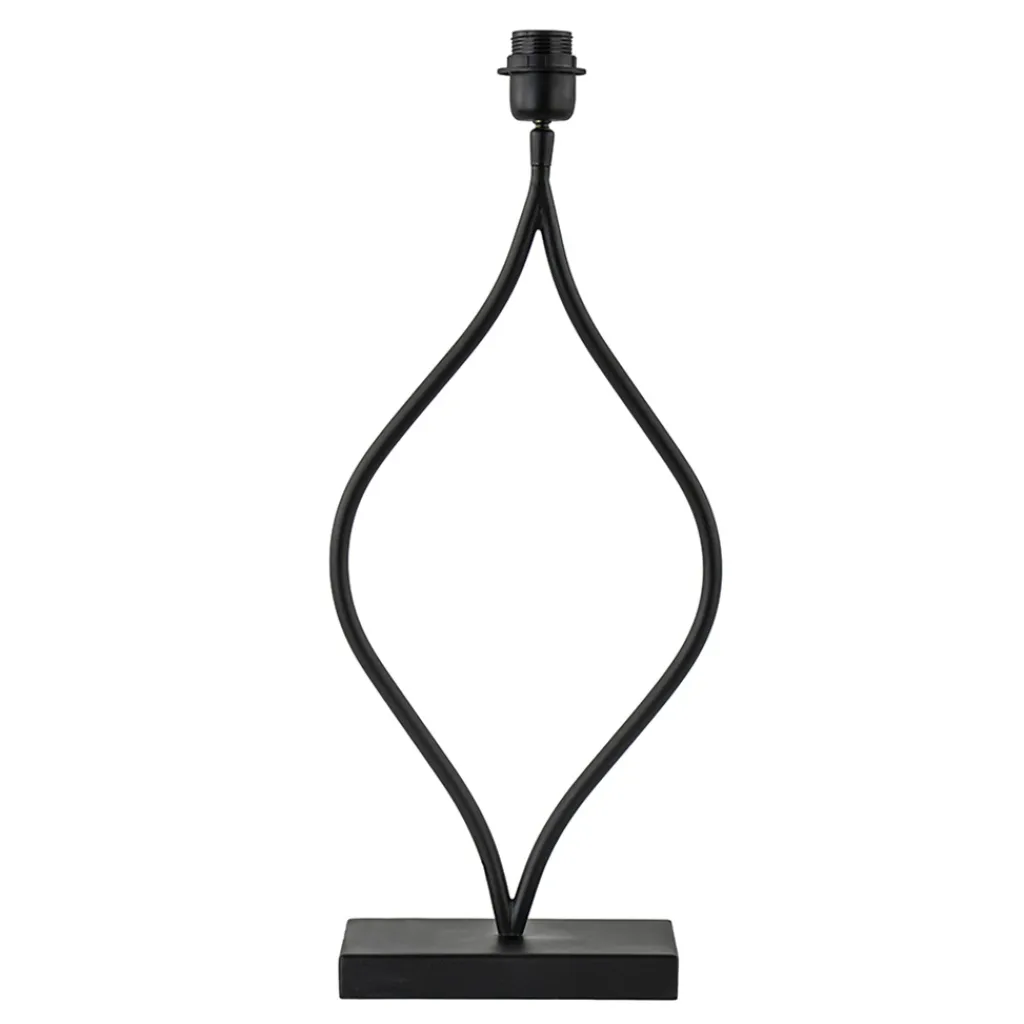 Straluma Mat zwarte lampvoet Okno exclusief kap> Tafellampen|Lampenvoeten