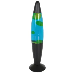 Straluma Mat zwarte lavalamp met blauw water en groene vlekken> Tienerkamerlampen|Kinderkamerverlichting