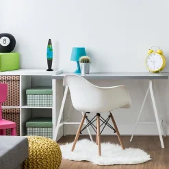 Straluma Mat zwarte lavalamp met blauw water en groene vlekken><noscript><img width=