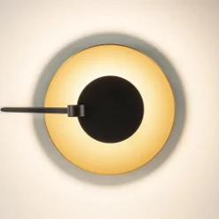 Straluma Mat zwarte LED plafondlamp met goud><noscript><img width=