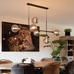 Straluma Mat zwarte 6-lichts hanglamp exclusief lichtbronnen><noscript><img width=