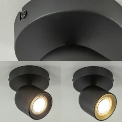 Straluma Mat zwarte opbouwspot 1-lichts verstelbaar><noscript><img width=