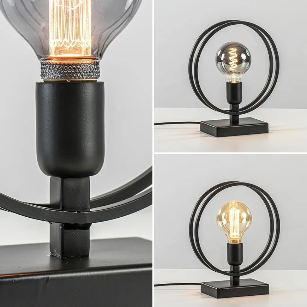 Straluma Mat zwarte tafellamp Rudra L&L> Light and Living|Woonkamerlampen