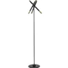 Straluma Mat zwarte vloerlamp G9 met gouden accenten> Vloerlampen|Landelijke Verlichting