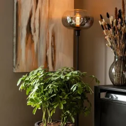 Straluma Mat zwarte vloerlamp met smoke glas gradient><noscript><img width=