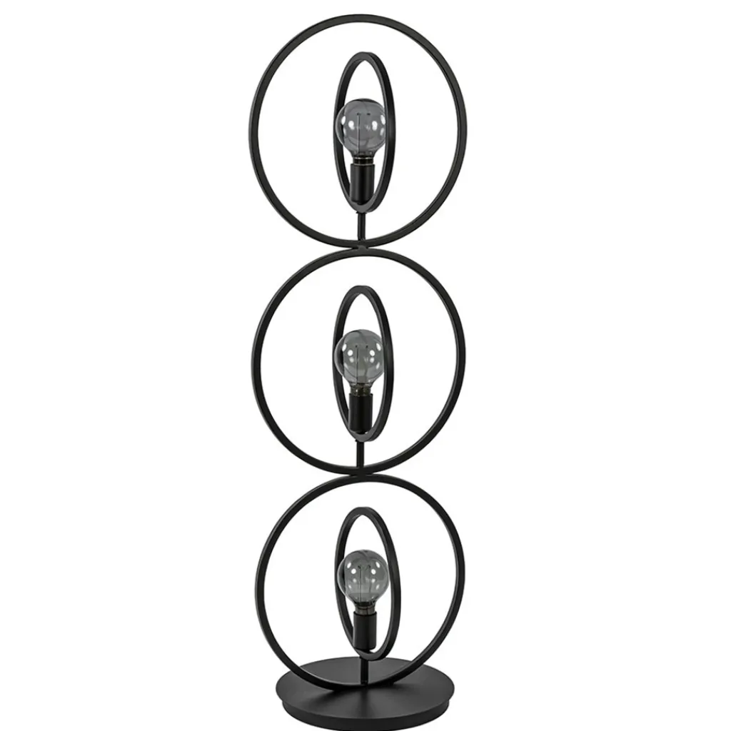 Straluma Mat zwarte vloerlamp rings> Vloerlampen|Industriële Verlichting