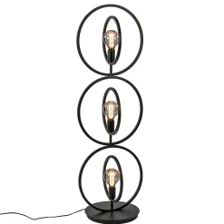Straluma Mat zwarte vloerlamp rings> Vloerlampen|Industriële Verlichting