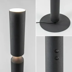 Straluma Mat zwarte vloerlamp up+down><noscript><img width=