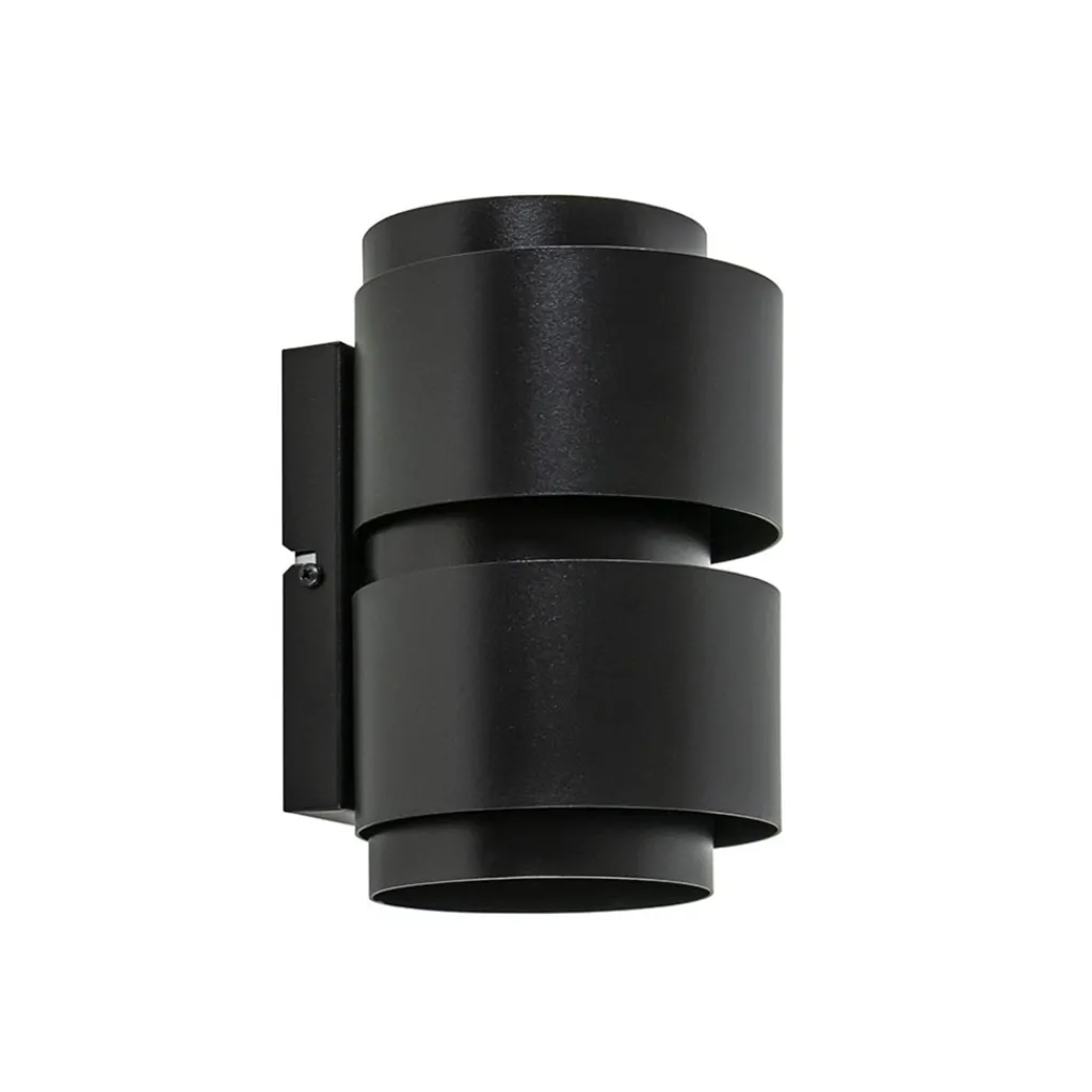 Straluma Mat zwarte wandlamp cilinder up+down G9> Eetkamerverlichting|Wandlampen