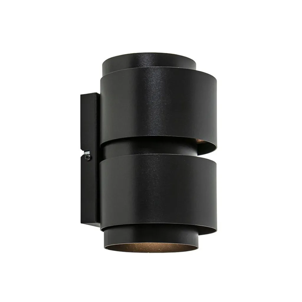 Straluma Mat zwarte wandlamp cilinder up+down G9> Eetkamerverlichting|Wandlampen