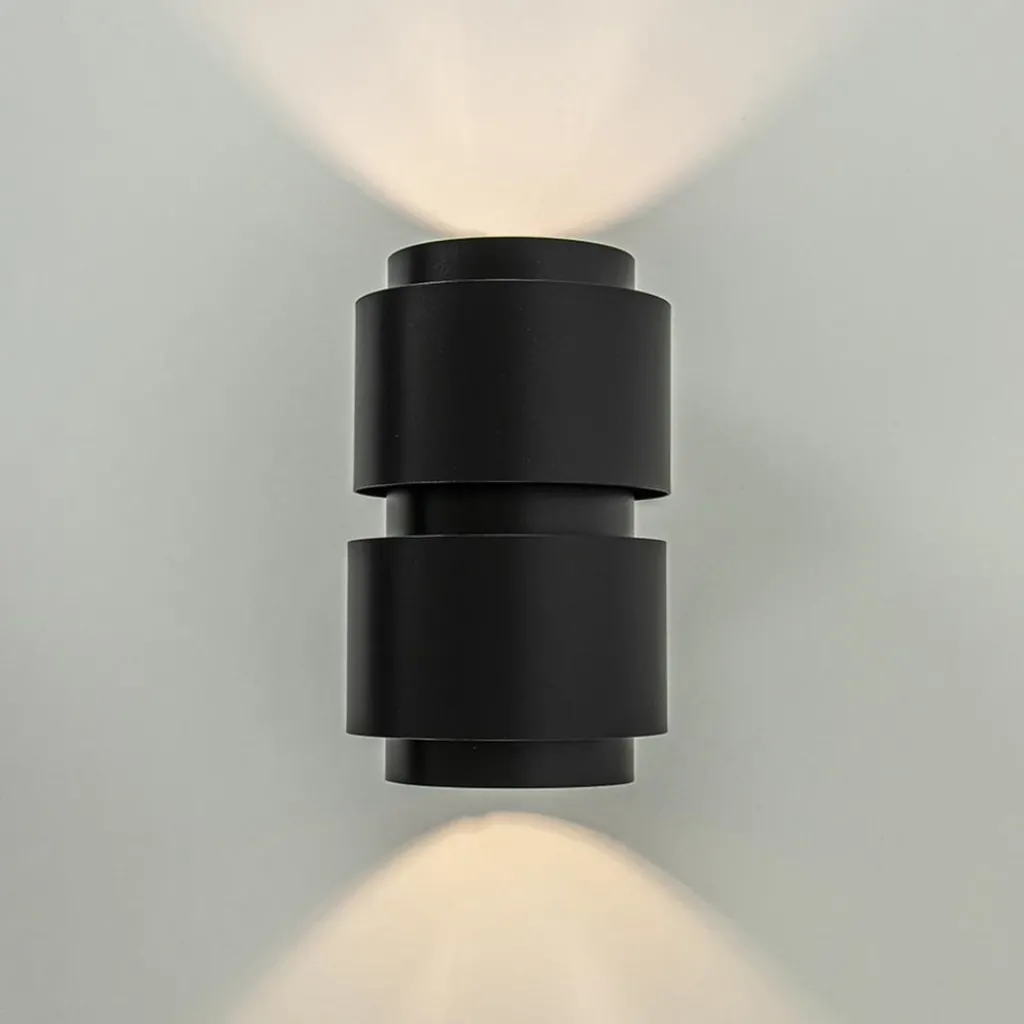 Straluma Mat zwarte wandlamp cilinder up+down G9> Eetkamerverlichting|Wandlampen