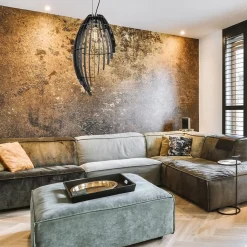 Straluma Metalen hanglamp mat zwart metaal><noscript><img width=