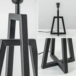 Straluma Metalen lampvoet mat zwart exclusief kap><noscript><img width=