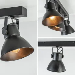 Straluma Metalen 3-lichts plafondlamp ELiano mat zwart><noscript><img width=