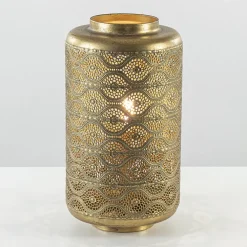 Straluma Metalen tafellamp lantaarn goud Oriental> Tafellampen|Landelijke Verlichting